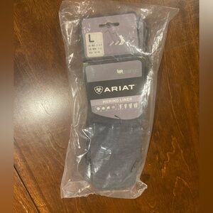 Ariat Merino Liner Gray Crew Cut Socks (Pack of 3  Pairs)